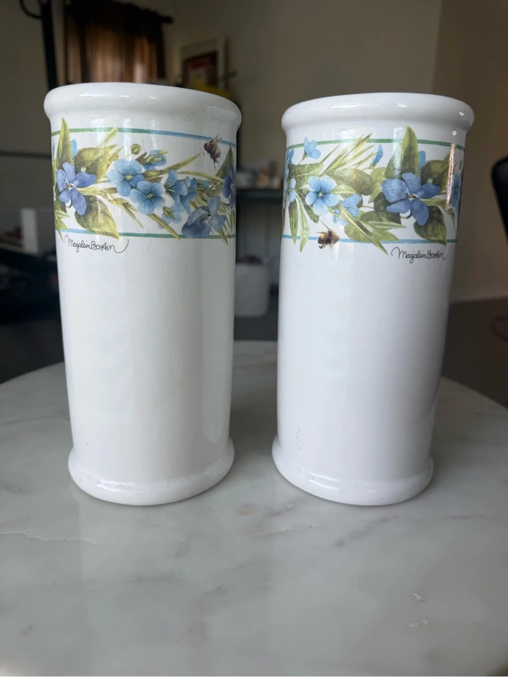 Marjolein Bastin Hallmark Nature’s Sketchbook Vases Set of 2 Blue Violets